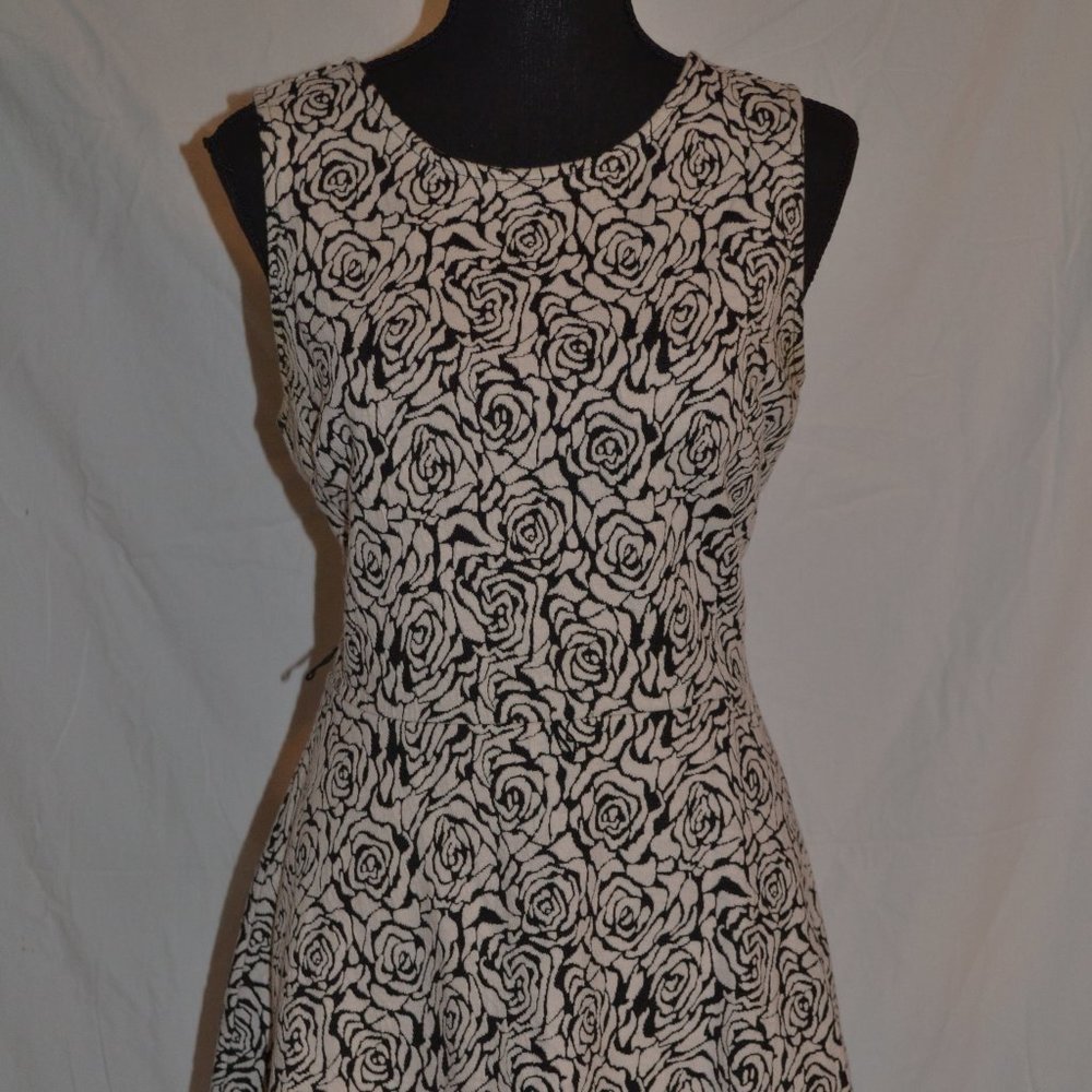Kohl's: black and white rose dress